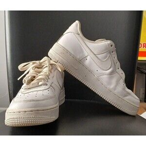 Nike Air Force 1. Women White On White Sneakers. Size 7.5. One Shoe Lace.
